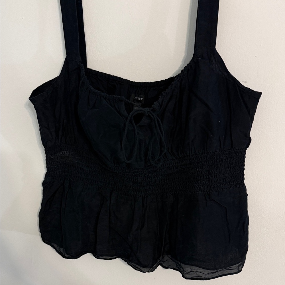 J. Crew Black Sleeveless Crop Top
